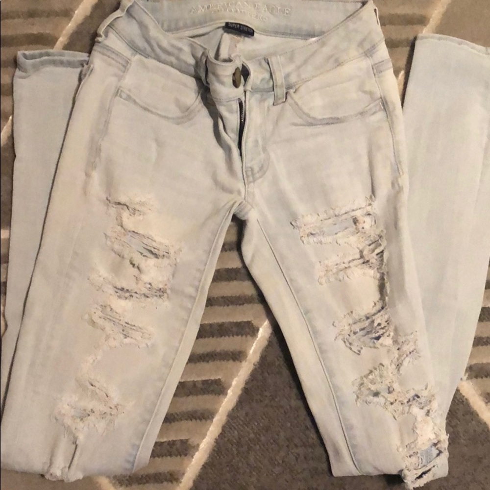 American Eagle Super Stretch Ripped Jeans